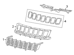 Grille Molding (Upper, Lower)