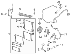 Hose. COOLANT. Engine. BOTTLE INLET. Overflow. Reservoir. A coolant hose that.