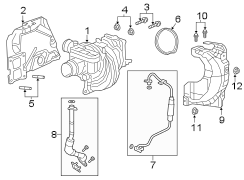 Bolt. Turbocharger. Exhaust Gas.