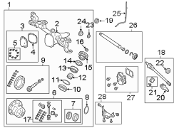 Axle Assembly. Service. (Front)