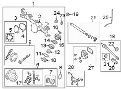 Axle Assembly. Service. (Front)