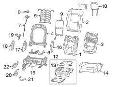 Folding Seat Latch Release Handle Bezel