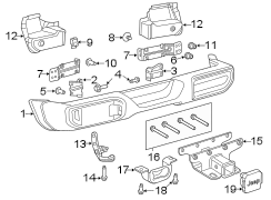 Bumper. Bracket. Mount. (Rear). A Bracket for a Bumper.