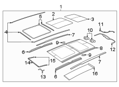 Image of Sunroof Guide Rail image for your 2002 Chrysler 300M   