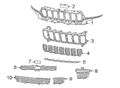 Grille Molding (Upper, Lower)