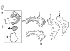 Image of Thermostat. Housing. Engine. Coolant. A kit containing a. image for your 2015 Jeep Wrangler   