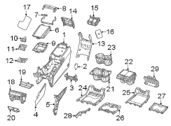 Image of Console Armrest image for your Jeep Grand Cherokee L  