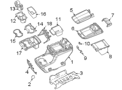 Image of Console Armrest image for your 2022 Jeep Grand Cherokee L   