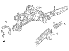 Rail. Bracket. (Front, Upper, Lower). Frame Rail End. Frame.