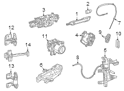 Image of Lock. Latch. Door. (Front). Incl.Latch. Includes. image for your Jeep Grand Wagoneer L  