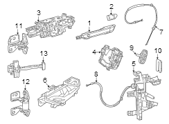 Image of Lock. Latch. Door. Actuator. (Rear). Exc.Enhanced Security. image for your Jeep Grand Wagoneer L  