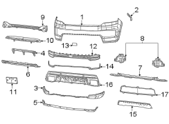 Grille Molding (Upper, Lower)