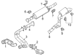 Pipe. Exhaust. (Front). Exhaust Intermediate.