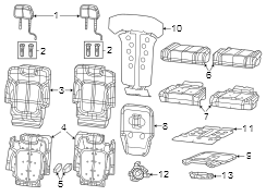 Seat Back Cushion Cover (Rear)