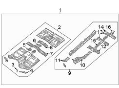 Floor Pan Reinforcement Bracket (Front)