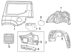 Quarter Panel Splash Shield (Rear)