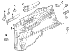 Interior Quarter Panel Trim Panel (Lower)