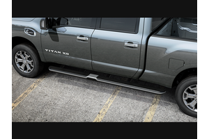 View Titan Crew Cab 5.5 Bed Running Boards -  LH Crew Cab 5.5 w/o Lights - Chrome Full-Sized Product Image