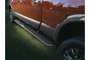 View Titan King Cab 6.5 Bed Running Boards -  LH King Cab w/ Lights - Chrome Full-Sized Product Image