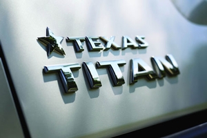 Image of Texas Titan Rear Tailgate Badge image for your 2010 Nissan Titan Crew Cab LE  