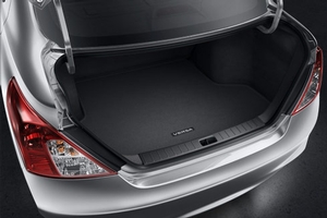 Image of Carpeted Trunk Mat (Black) image for your 2019 Nissan Versa   