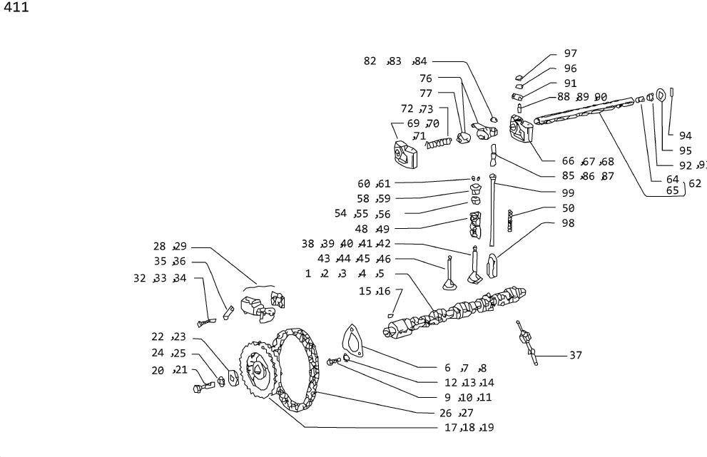 Diagram CAM SHAFT & VALVE MECHANISM for your 2014 Nissan Versa Note   