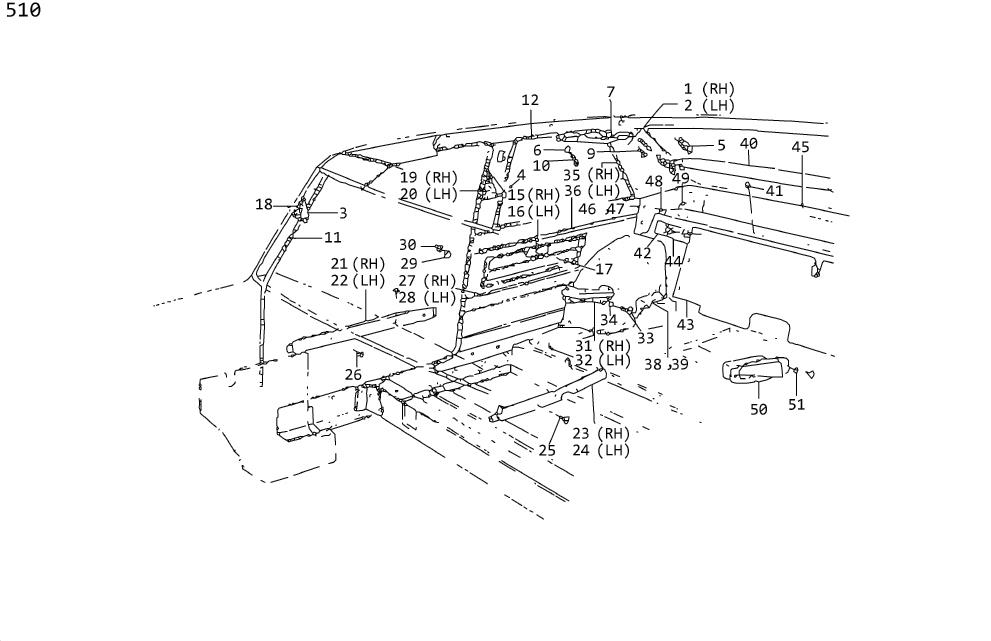 Diagram BODY SIDE TRIMMING(SEDAN-2-DOOR) for your 1986 Nissan Stanza   