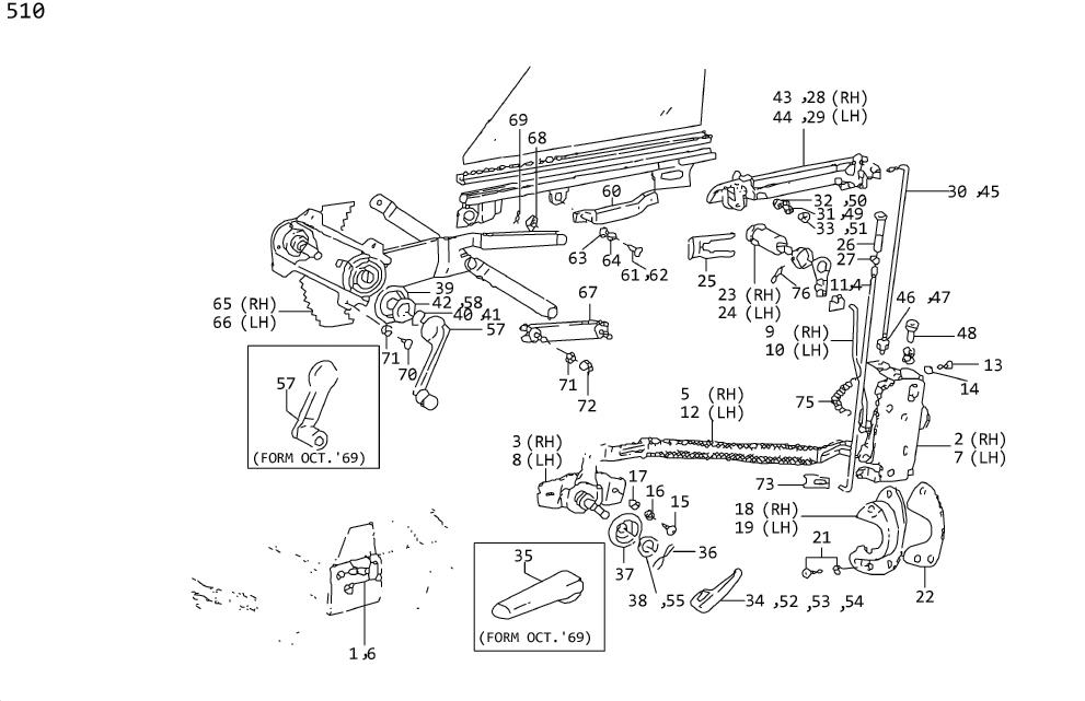 Diagram FRONT DOOR LOCK & REGULATOR(WAGON) for your 1989 Nissan Sentra   