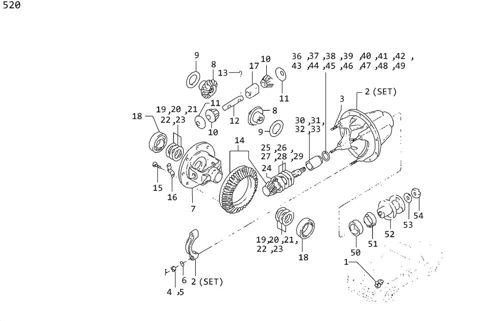 Diagram GEAR CARRIER & GEAR for your 2001 Nissan Pathfinder LE 3.5L V6 AT 2WD 