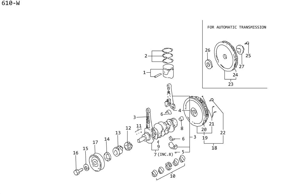 Diagram PISTON & CRANKSHAFT for your 2014 Nissan Versa Note   