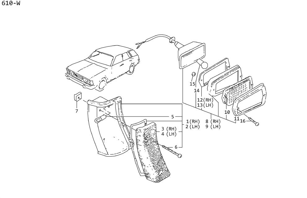 Diagram SIDE MARKER LAMP for your 2020 Nissan Sentra   