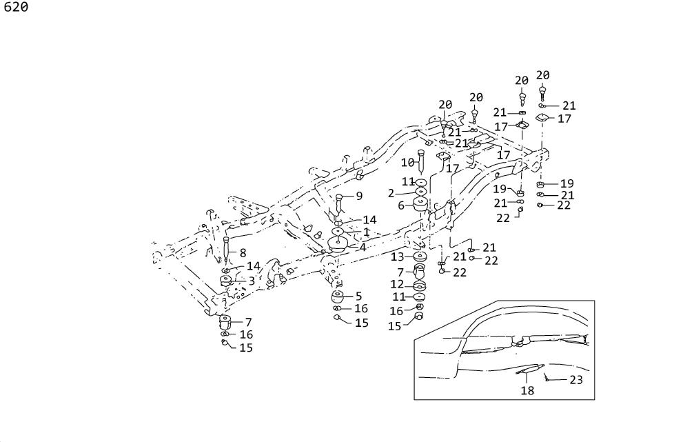 Diagram BODY MOUNTING(PICKUP) for your 2006 Nissan Armada LE/SL 5.6L V8 FLEX AT 2WD 