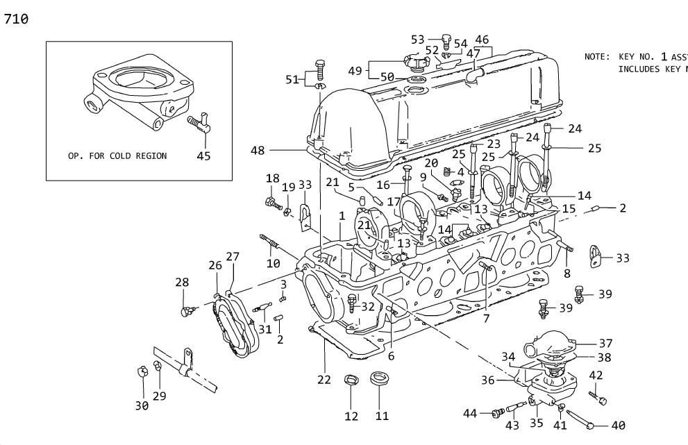 Diagram CYLINDER HEAD for your 2023 Nissan Titan King Cab BASE 5.6L V8 AT 2WD/MWB 