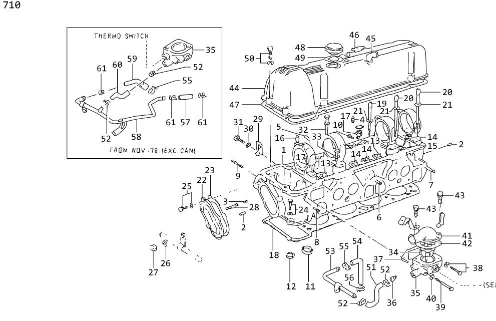 Diagram CYLINDER HEAD for your 2023 Nissan Titan King Cab BASE 5.6L V8 AT 2WD/MWB 