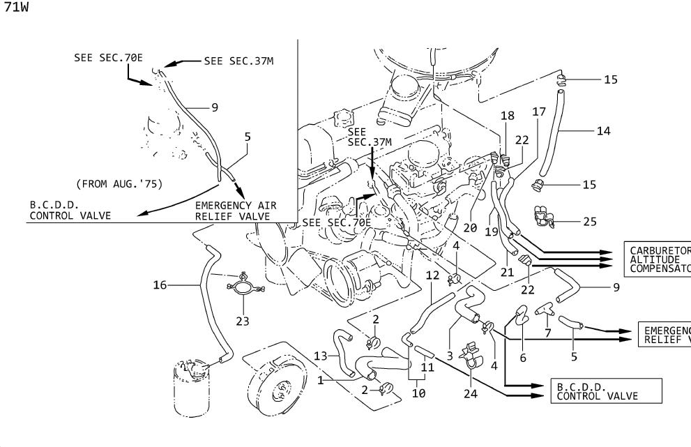 Diagram EMISSION CONTROL HOSE-1 for your Nissan Murano  