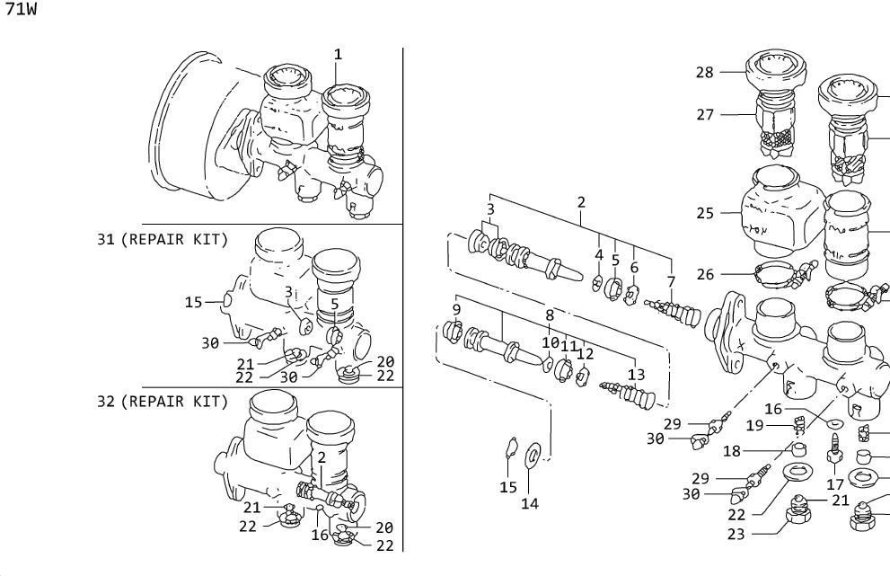Diagram BRAKE MASTER CYLINDER(TOKICO) -FOR DISC BRAKE- for your 2019 Nissan NV1500   