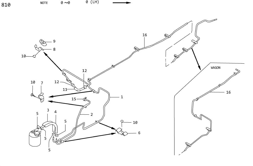 Diagram EVAPO PIPING for your Nissan Murano  