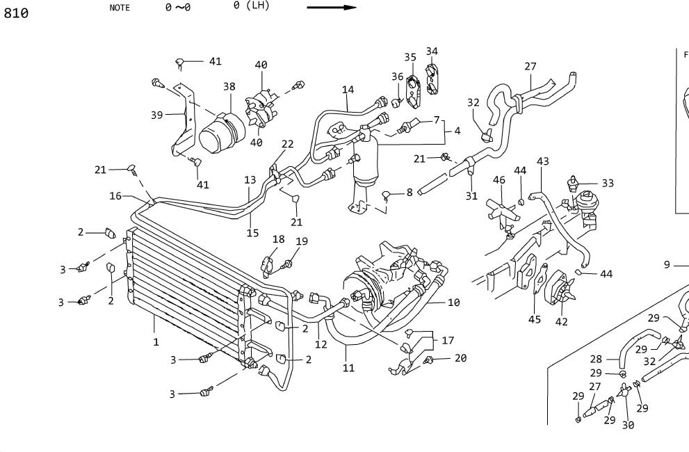 Diagram AIR CONDITIONER(CONDENSER & PIPING) for your Nissan Murano  