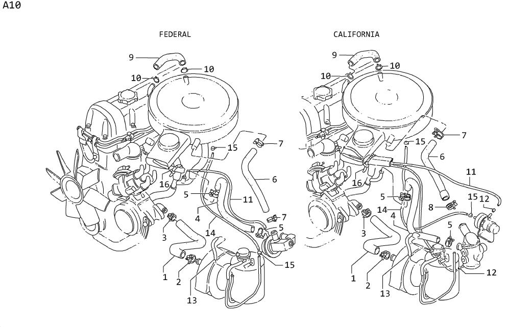 Diagram EMISSION CONTROL HOSES for your Nissan Frontier  