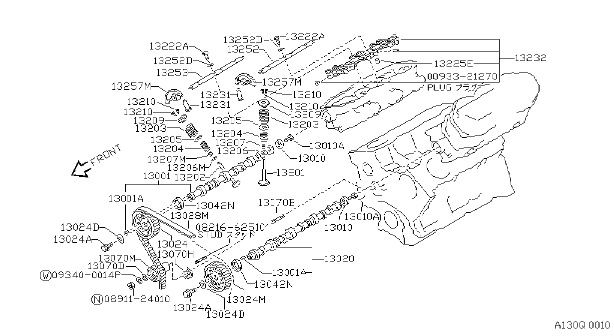 Diagram CAMSHAFT & VALVE MECHANISM for your 2018 Nissan Maxima   