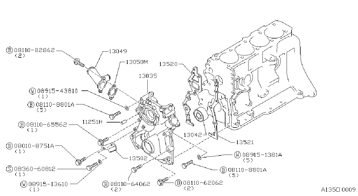 Full size assembly image of CUBIERTA DEL, BOMBA VACÍO Y FIJACIÓN (1/1)