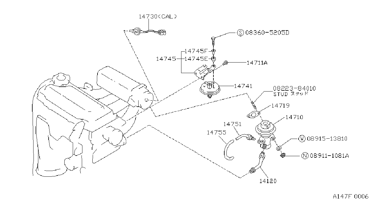 Diagram PARTES EGR for your Nissan