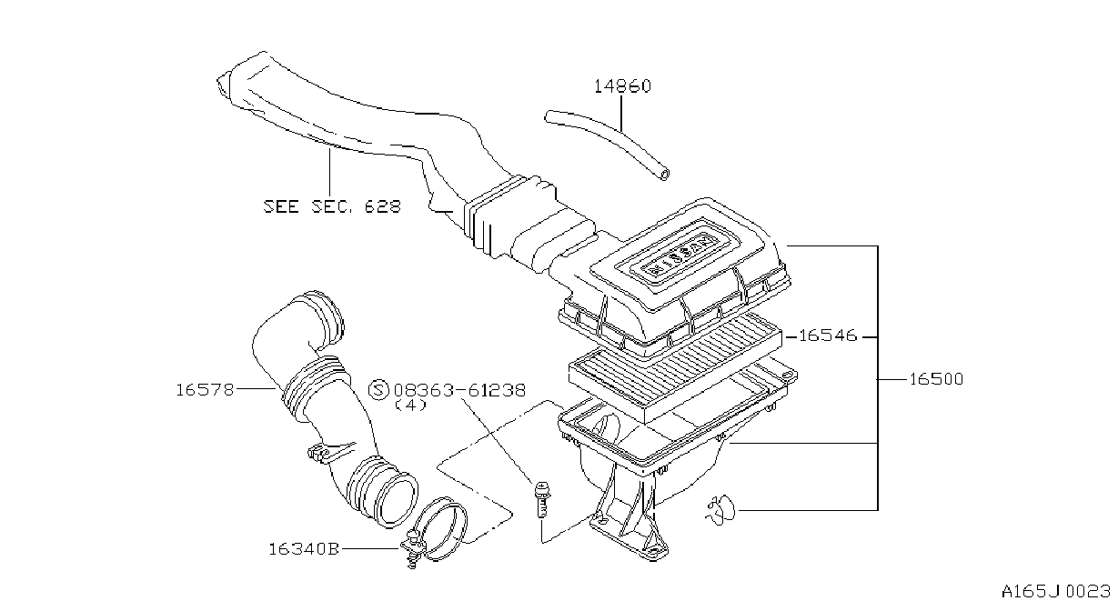 Diagram AIR CLEANER for your 2016 Nissan Juke   