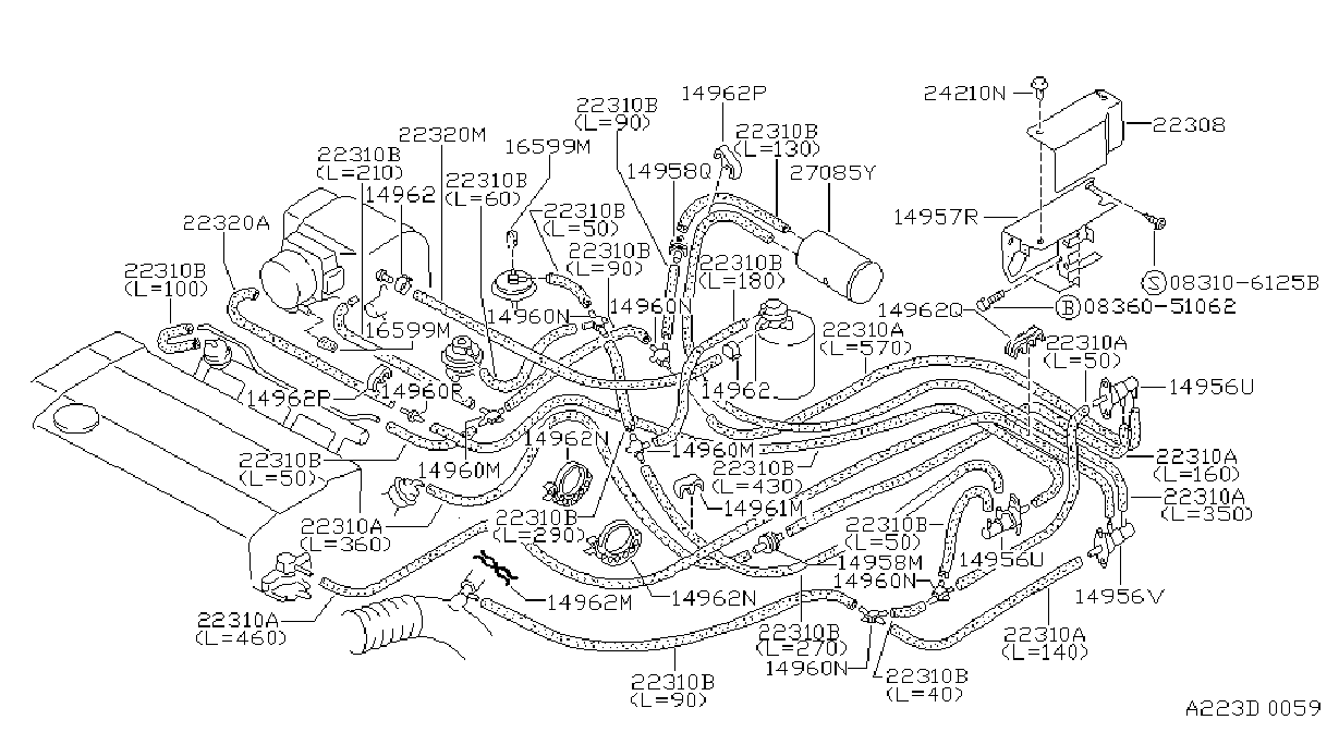 Nissan Pulsar Nx Vacuum Line - B2318-n3301 