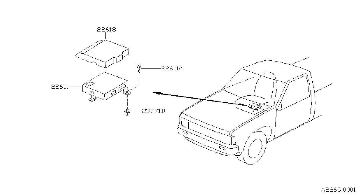 Diagram ENGINE CONTROL MODULE for your 1993 Nissan Hardbody Pickup   