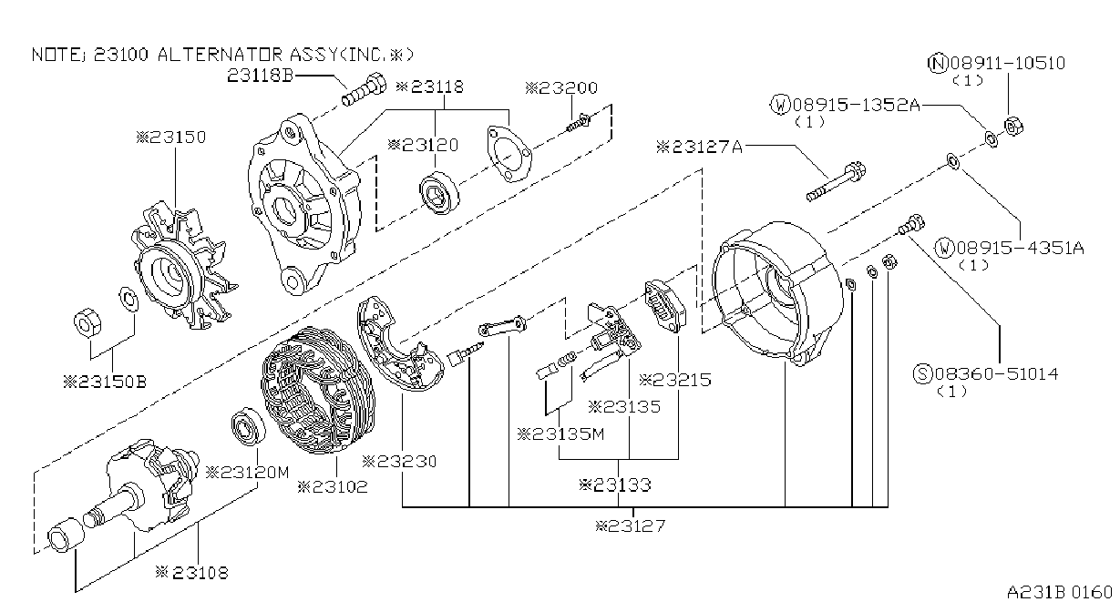 Full size assembly image of ALTERNADOR (1/1)