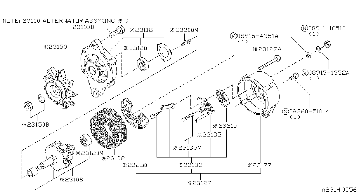Full size assembly image of ALTERNADOR (1/1)