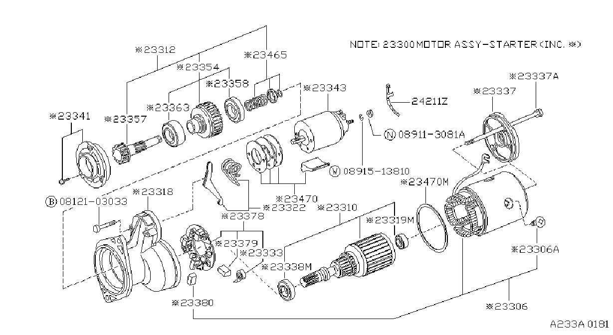 Diagram STARTER MOTOR for your Nissan 300ZX  