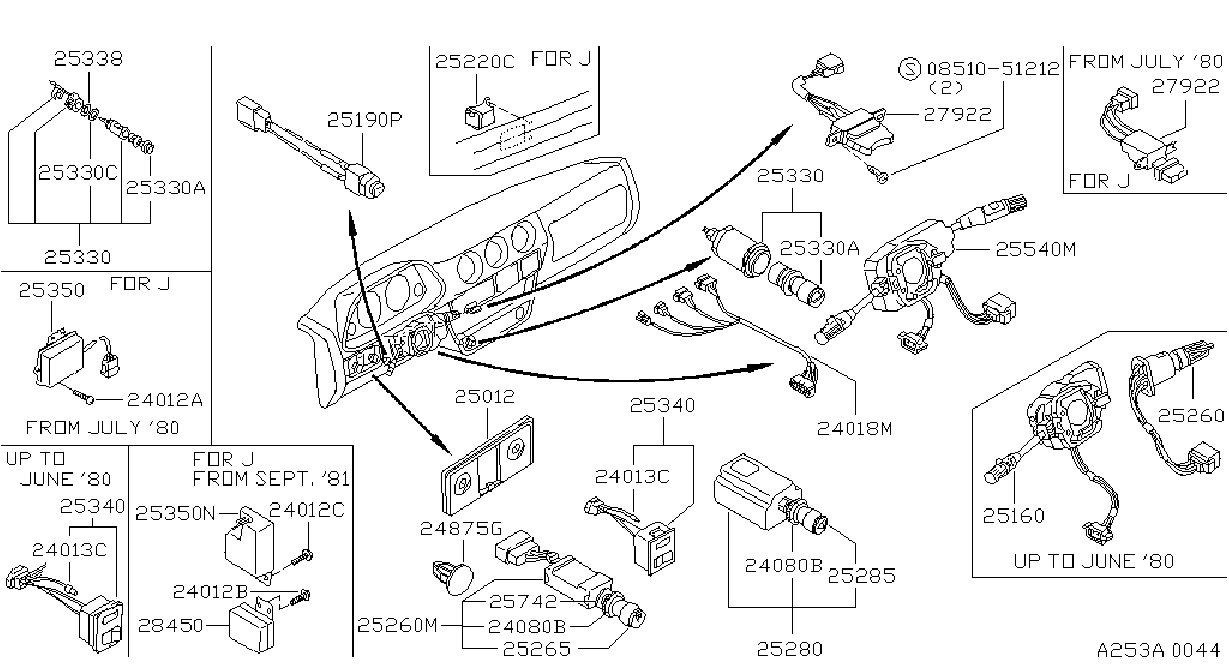 Diagram ELECTRICAL UNIT for your Nissan 280ZX  