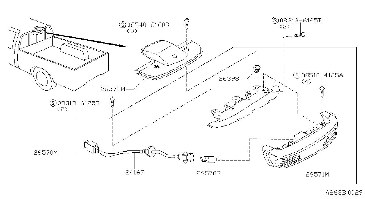Diagram HIGH MOUNTING STOP LAMP for your 2003 Nissan Murano S  